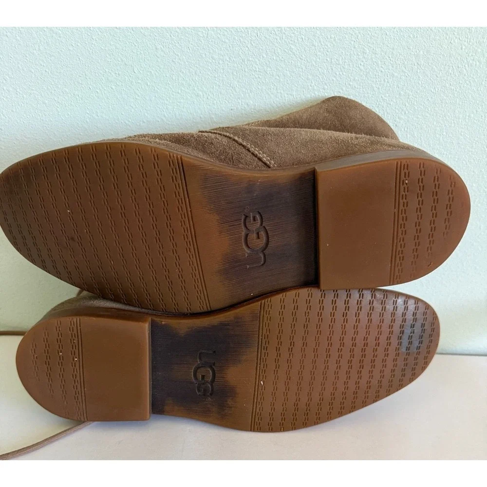 UGG Men's via Lungarno Chukka Boots Brown Suede, Moc Toe, Size 10.5